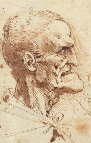 Leonardo da Vinci, Grotesque profile, 1487