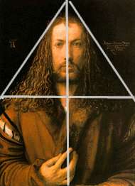 Compositielijnen over portret Dürer