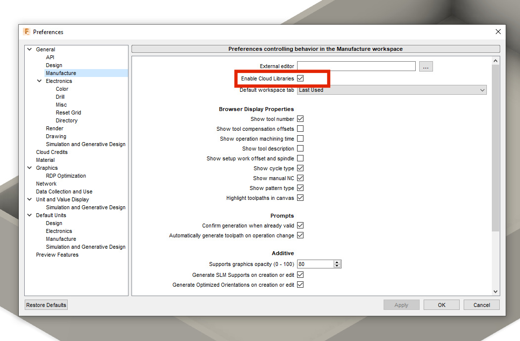 Enable Cloud Libraries